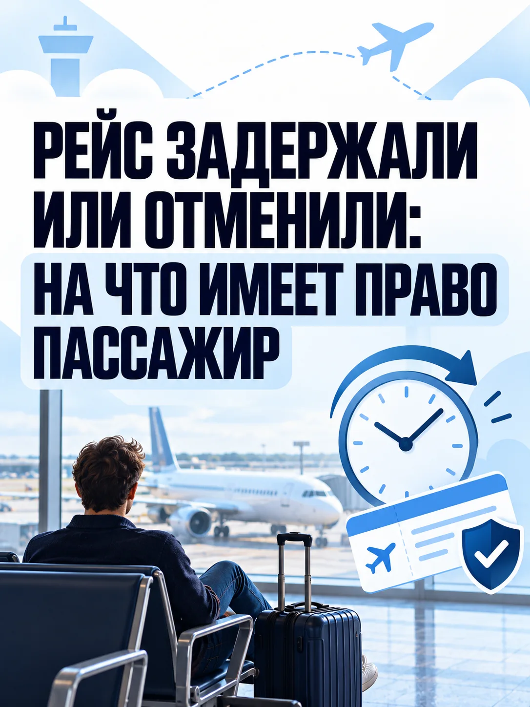 ✈️ Рейс задержали или отменили: на что имеет право пассажир