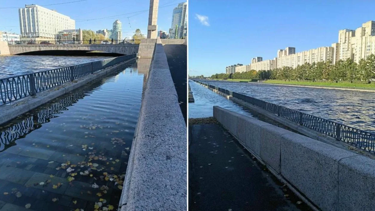 Смоленка вышла из берегов из-за сильного ветра 🌊