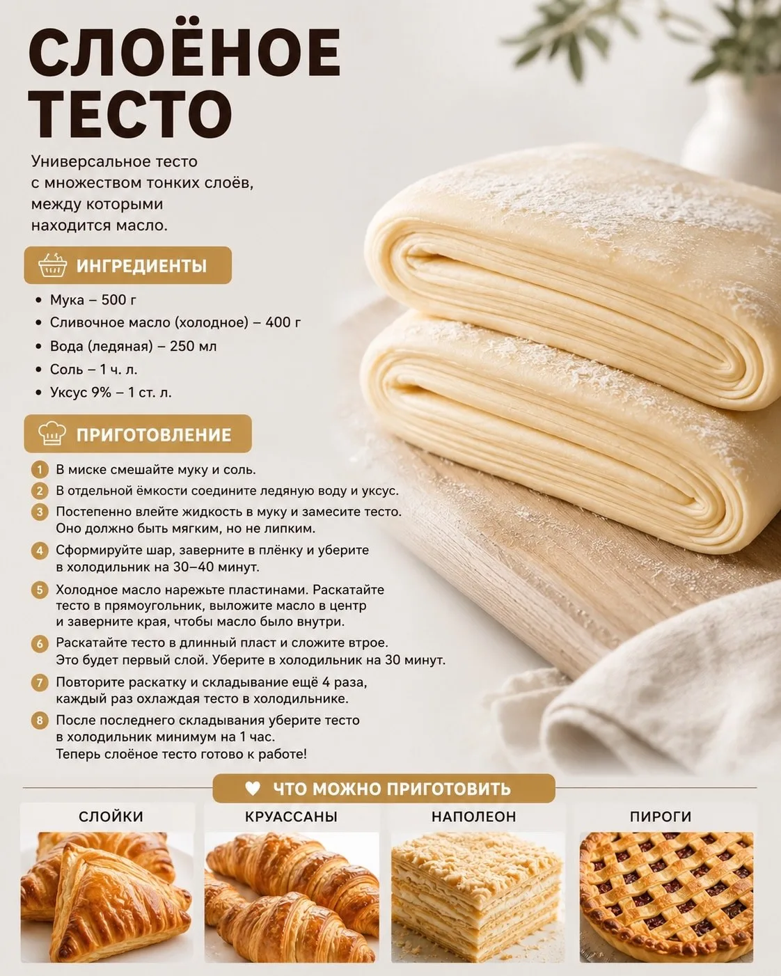 10 ВИДОВ ТЕСТА , КОТОРЫЕ ДОЛЖНА ЗНАТЬ КАЖДАЯ ХОЗЯЙКА 😊