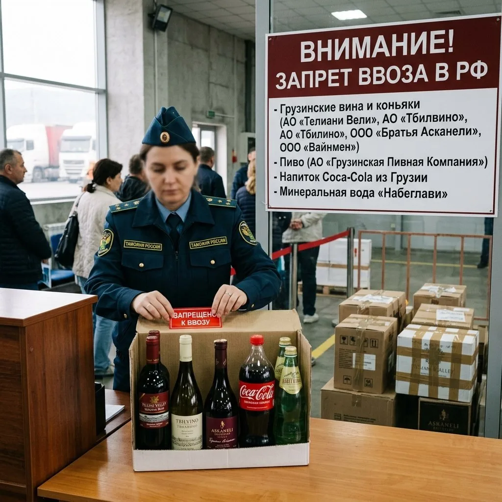 🚫 В России запретили ввоз ряда грузинских напитков