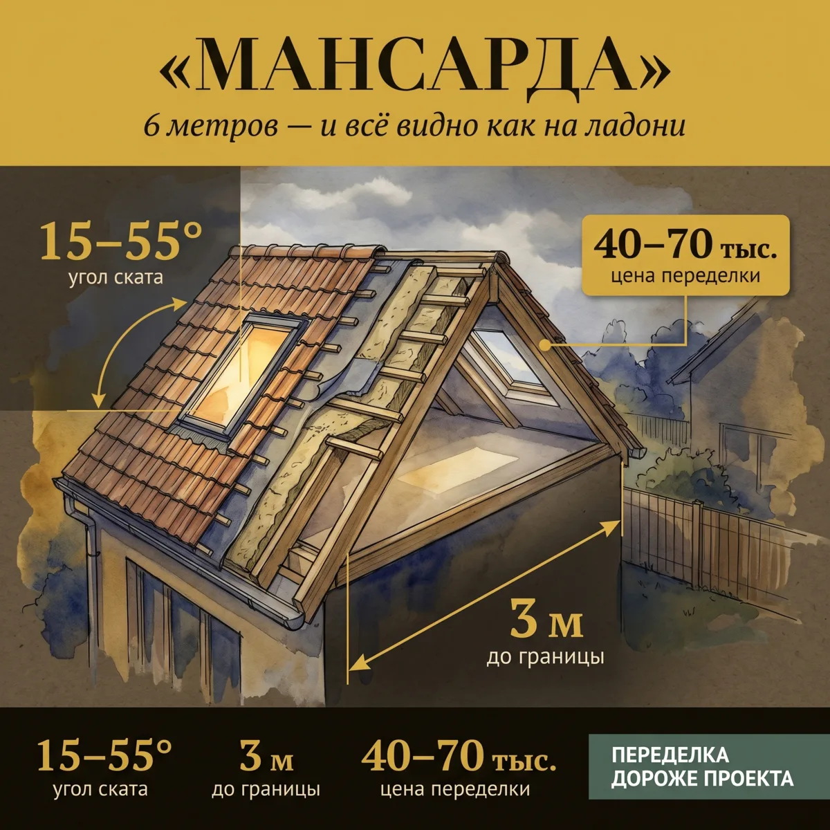 🌤️ Мансардные окна и вид на соседей: как не построить дом с окном в чужой огород