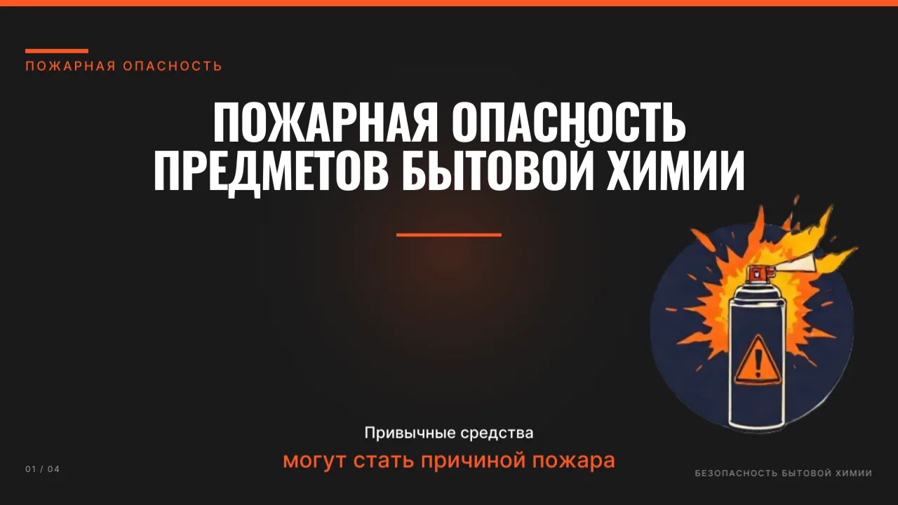 Пожарная опасность предметов бытовой химии