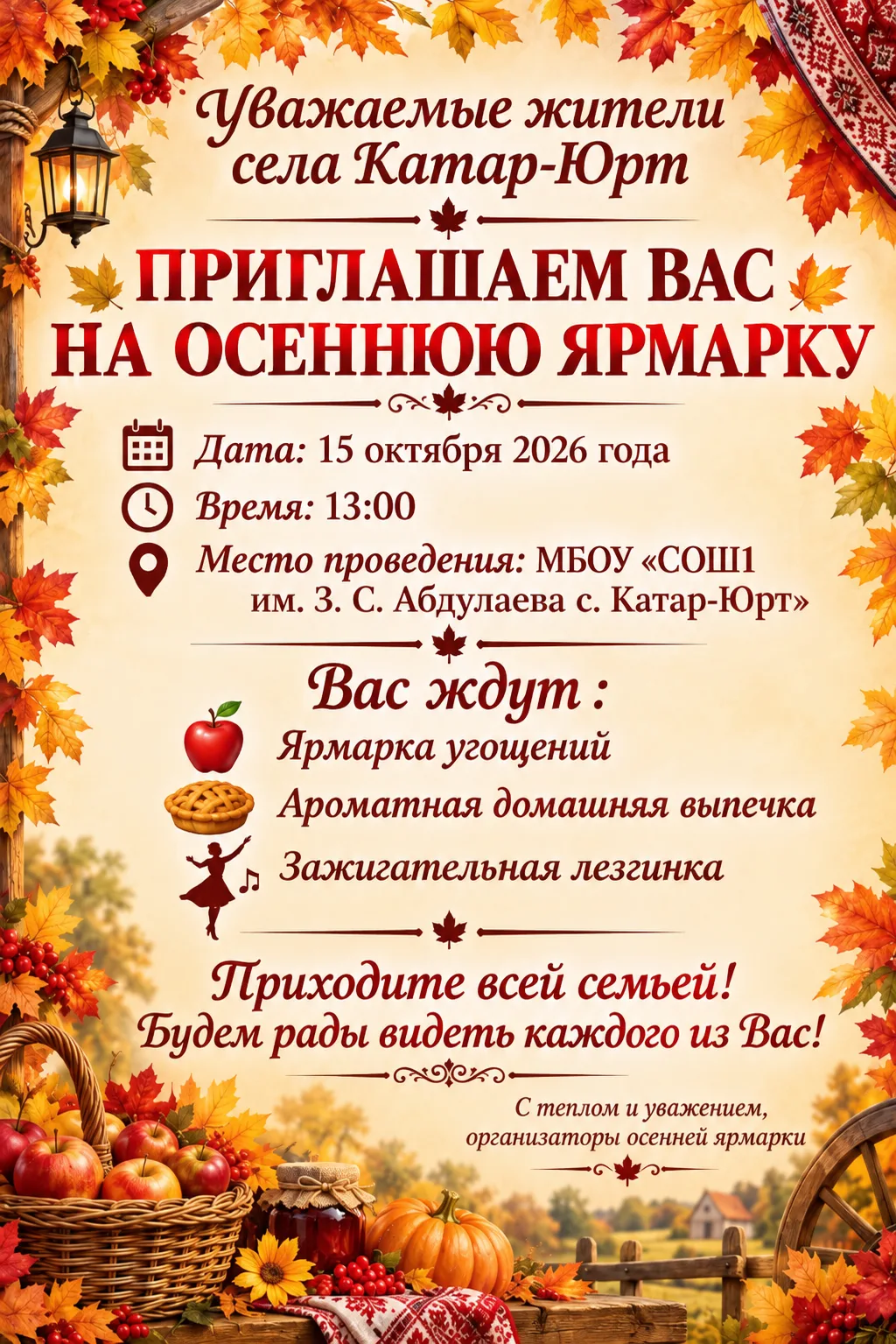 🍂🍁 ПРИГЛАШАЕМ НА ОСЕННЮЮ ЯРМАРКУ! 🍁🍂