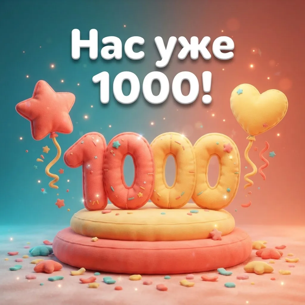 🎉 В канале уже 1000 подписчиков!
