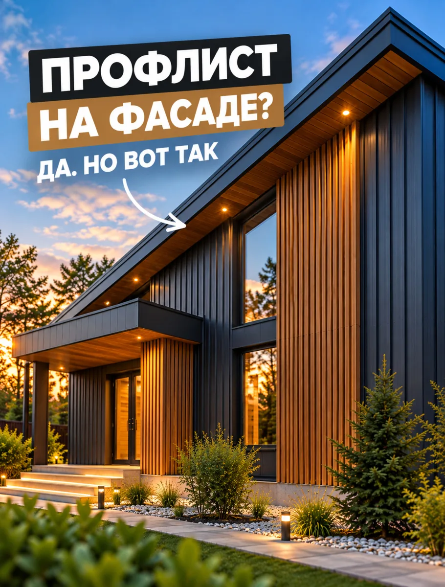 ПРОФЛИСТ + ДЕРЕВО = 🔥