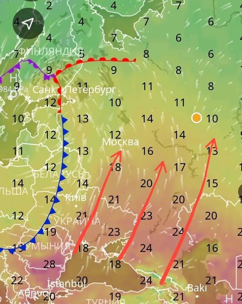🔥Вынос тепла сегодня также ожидается в Кировской области.