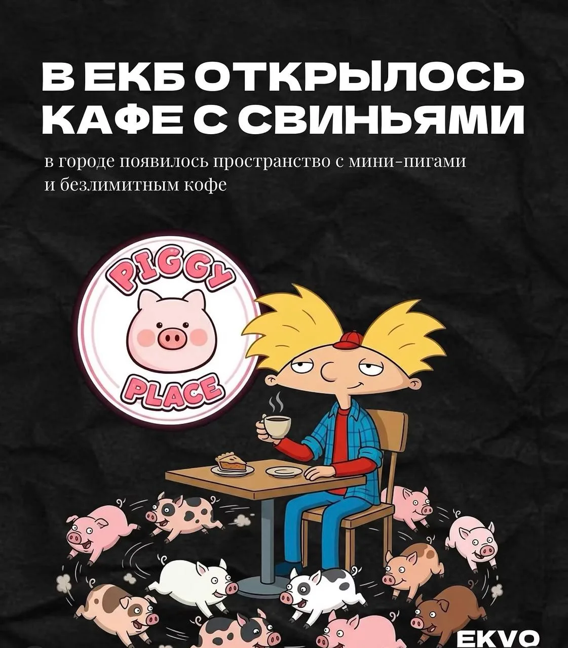 Кафе со свиньями открыли в Екатеринбурге — там можно вдоволь наесться вкуснях и пообним...