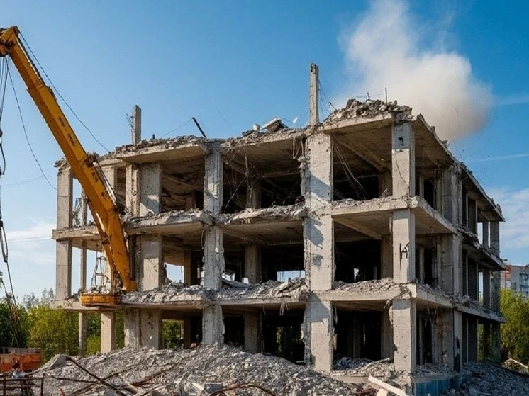 На набережной снесут старое здание из кирпича