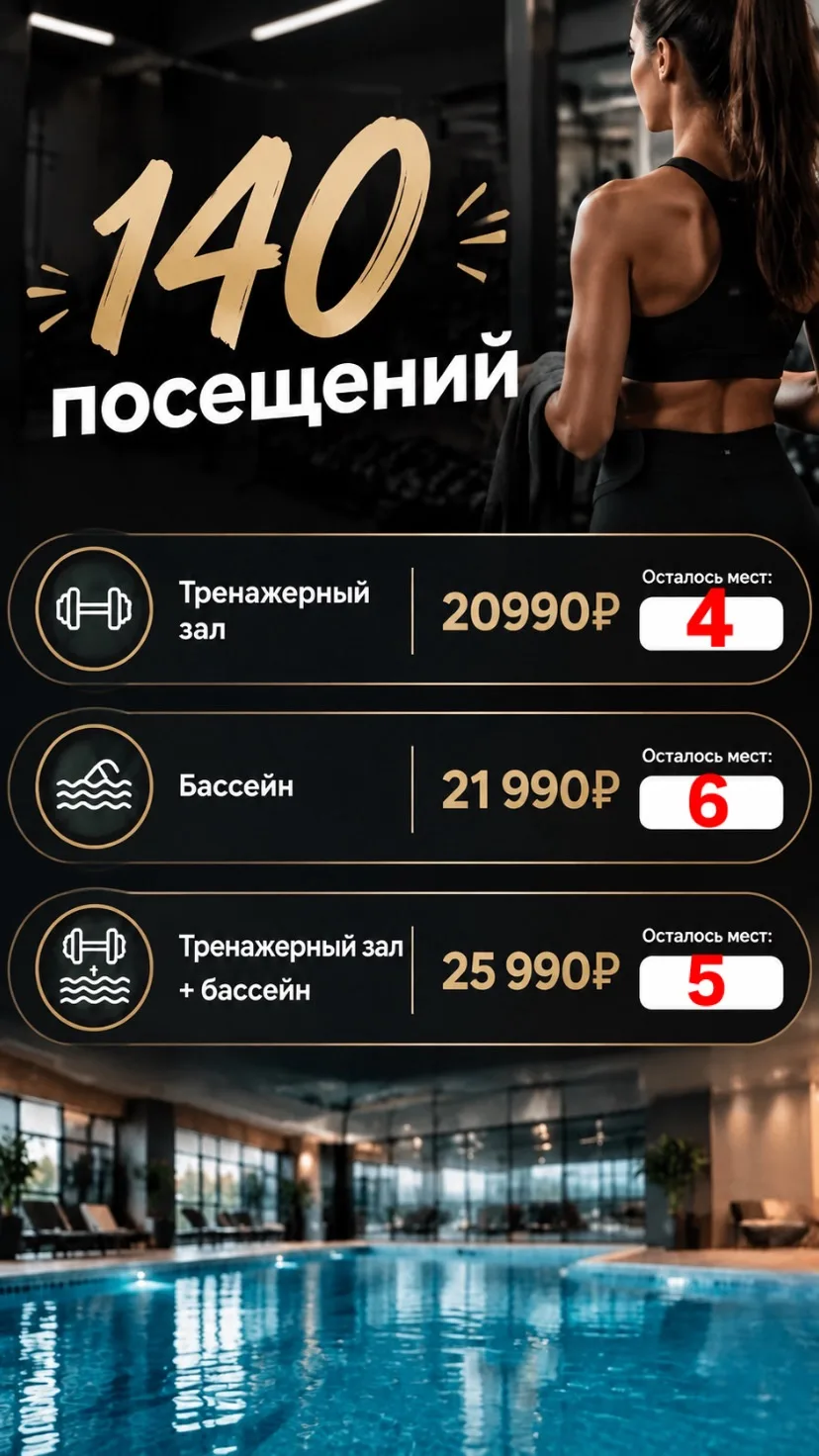 Успей купить выгодный абонемент