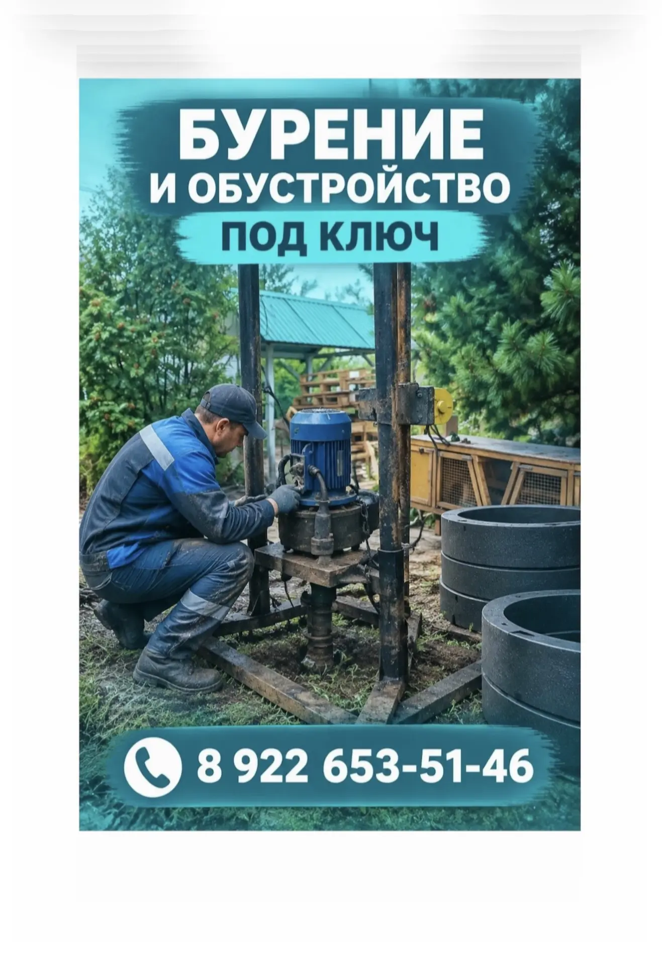 🔥 Бурение скважин на воду «под ключ»