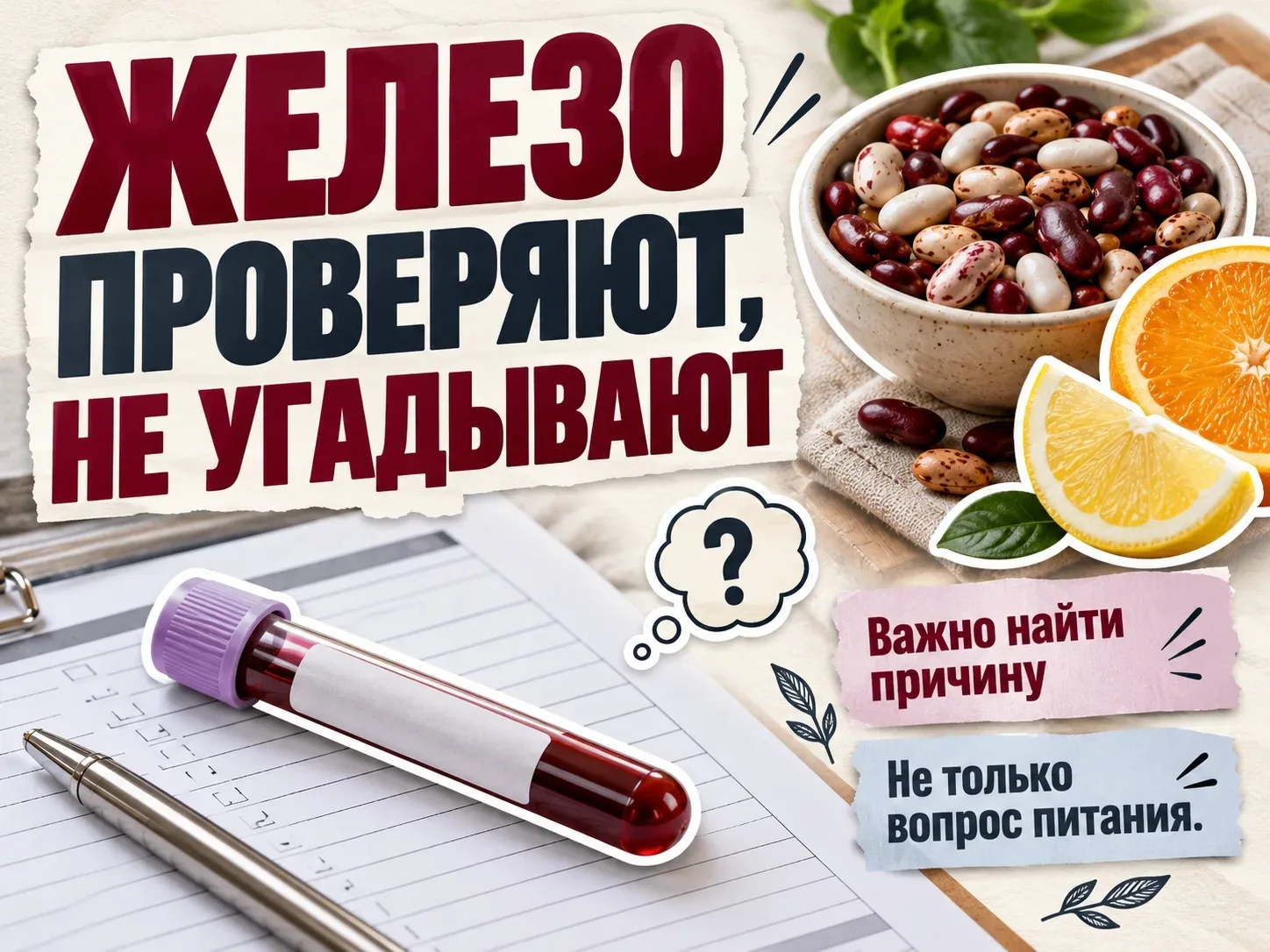 🩸 Усталость и одышка? Пора проверить уровень железа!