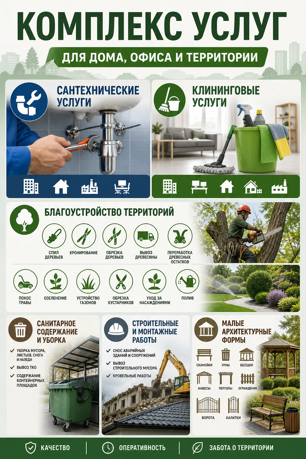 ПРЕДЛАГАЕМ КОМПЛЕКС УСЛУГ ДЛЯ ДОМА, ОФИСА И ТЕРРИТОРИЙ