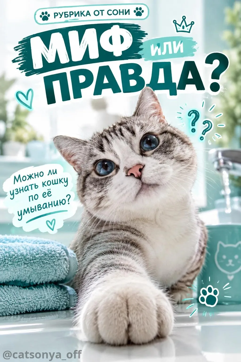 🐾 МИФ ИЛИ ПРАВДА? КОШКИ УМЫВАЮТСЯ ПО СТРОГОМУ ПЛАНУ? УЧЁНЫЕ ПРОВЕРИЛИ!