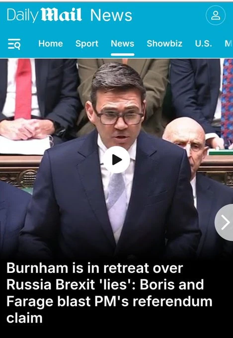 Премьер Британии попытался отменить Brexit через «рашагейт». Мол, в голосовании вмешала...