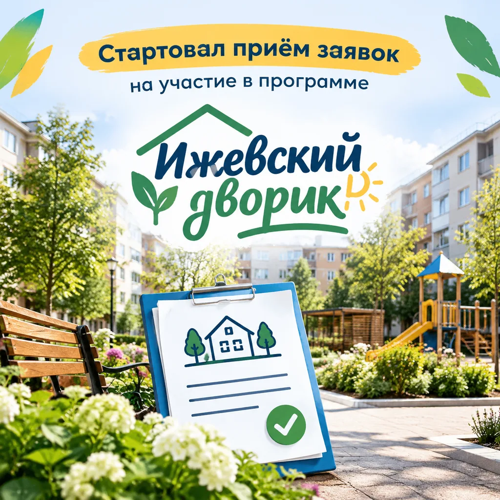 🏡 Стартовал приём заявок на участие в программе «Ижевский дворик»