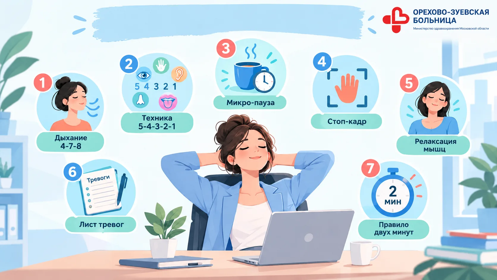🧘‍♀️ ТЕХНИКИ УПРАВЛЕНИЯ СТРЕССОМ ПРЯМО НА РАБОЧЕМ МЕСТЕ