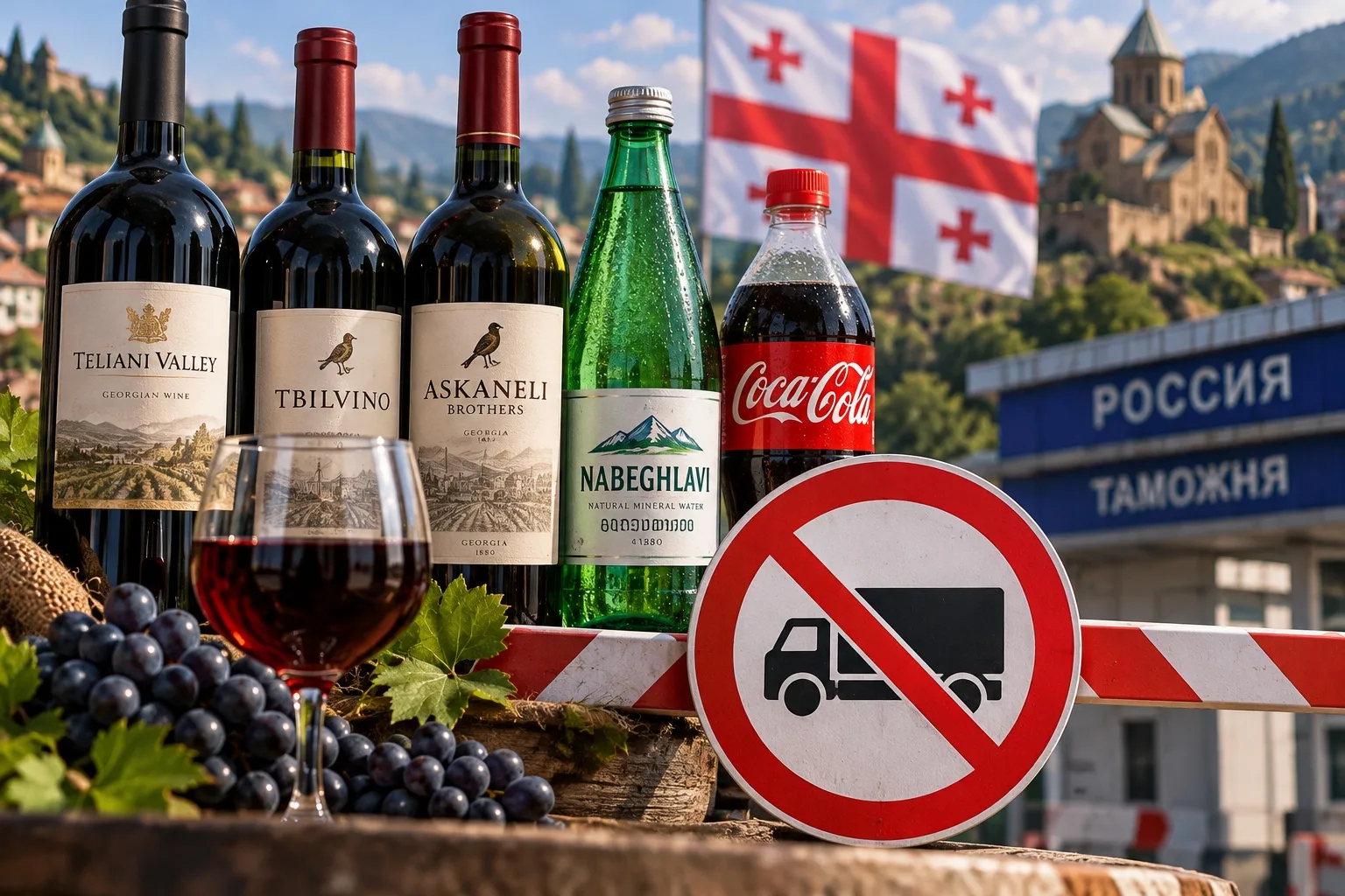 🍷 В России запретили ввоз ряда грузинских вин и напитков