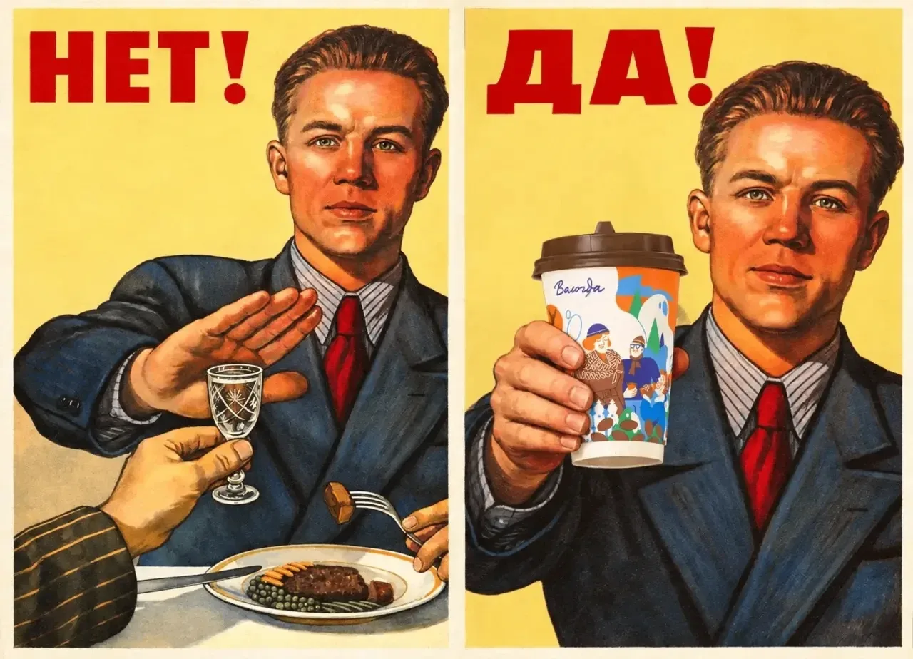 😁 Вологжане уже подхватили историю со стаканчиками