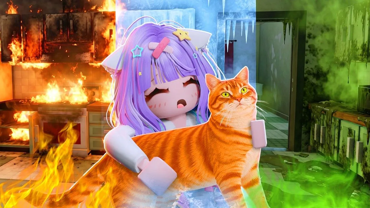 [КОШКА ЛАНА] УНИЧТОЖИЛИ ДОМ, ПОКА СИДЕЛИ С КОТИКОМ! Roblox 7 Days Cat-Sitting (1080p)