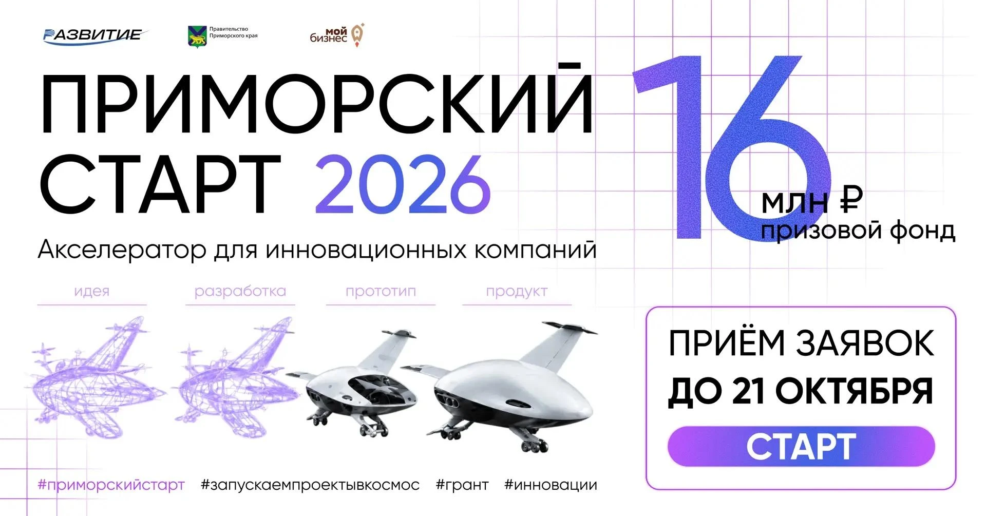 Технологичный бизнес может получить до 3 млн рублей на развитие