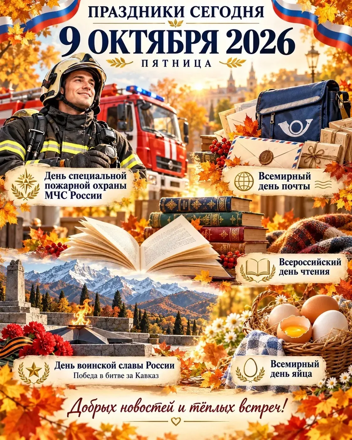 Сегодня 9 октября 2026 года, пятница