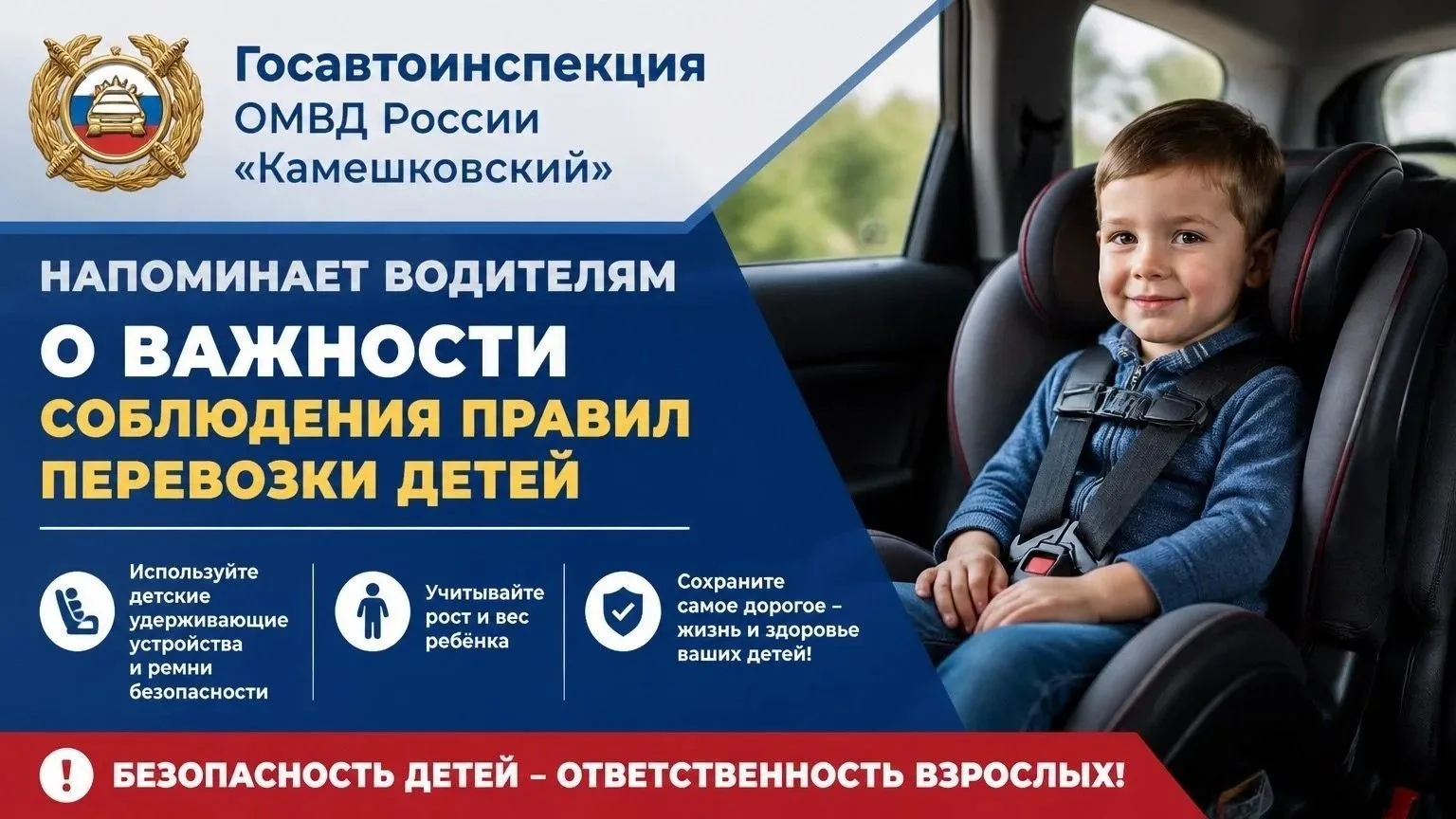 🚗 Безопасность детей в автомобиле — превыше всего!