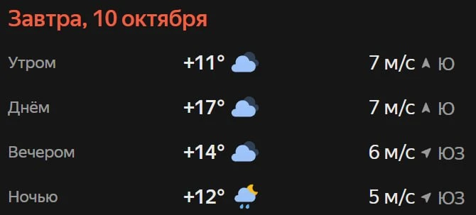 Прогноз погоды☀️