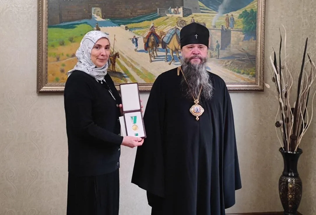 ️Советник Муфтия Дагестана Айна Гамзатова получила медаль Русской Православной Церкви «...