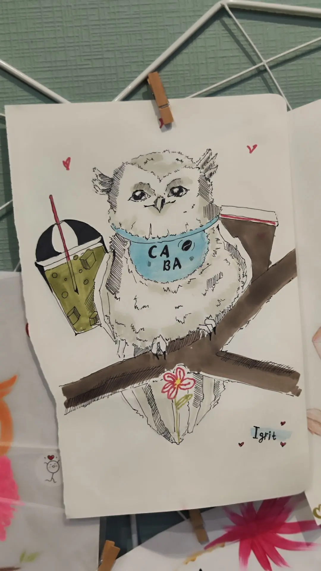 У нас пополнение коллекции творчества наших гостей ❗️🦉