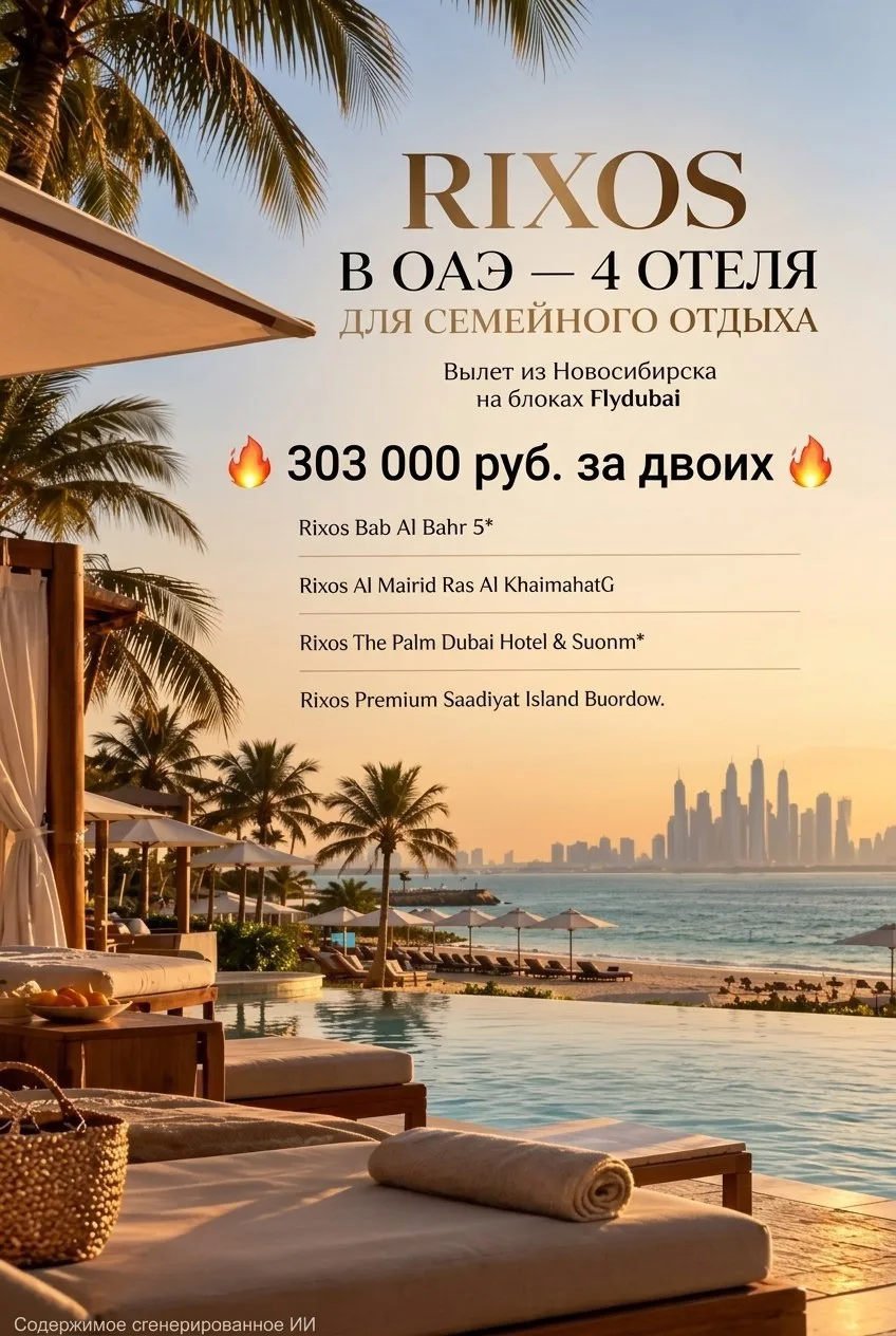 🇦🇪RIXOS В ОАЭ — 4 ОТЕЛЯ ДЛЯ СЕМЕЙНОГО ОТДЫХА