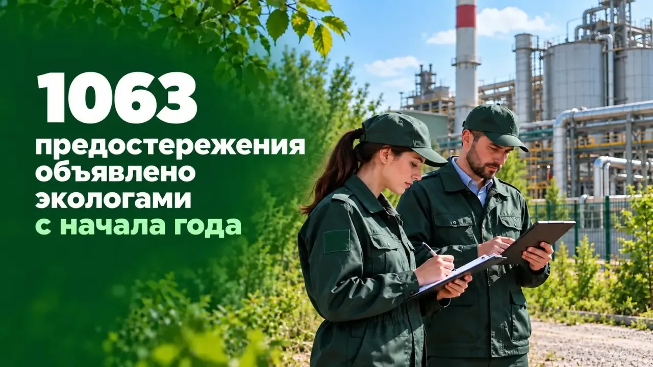 📊Экологами объявлено более 1000 предостережений за 9 месяцев 2026 года.