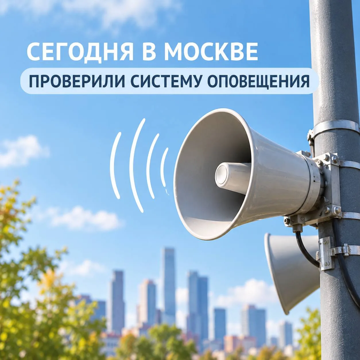 Сегодня утром, 9 октября, в 10:45 москвичи услышали необычный звук из уличных динамиков...