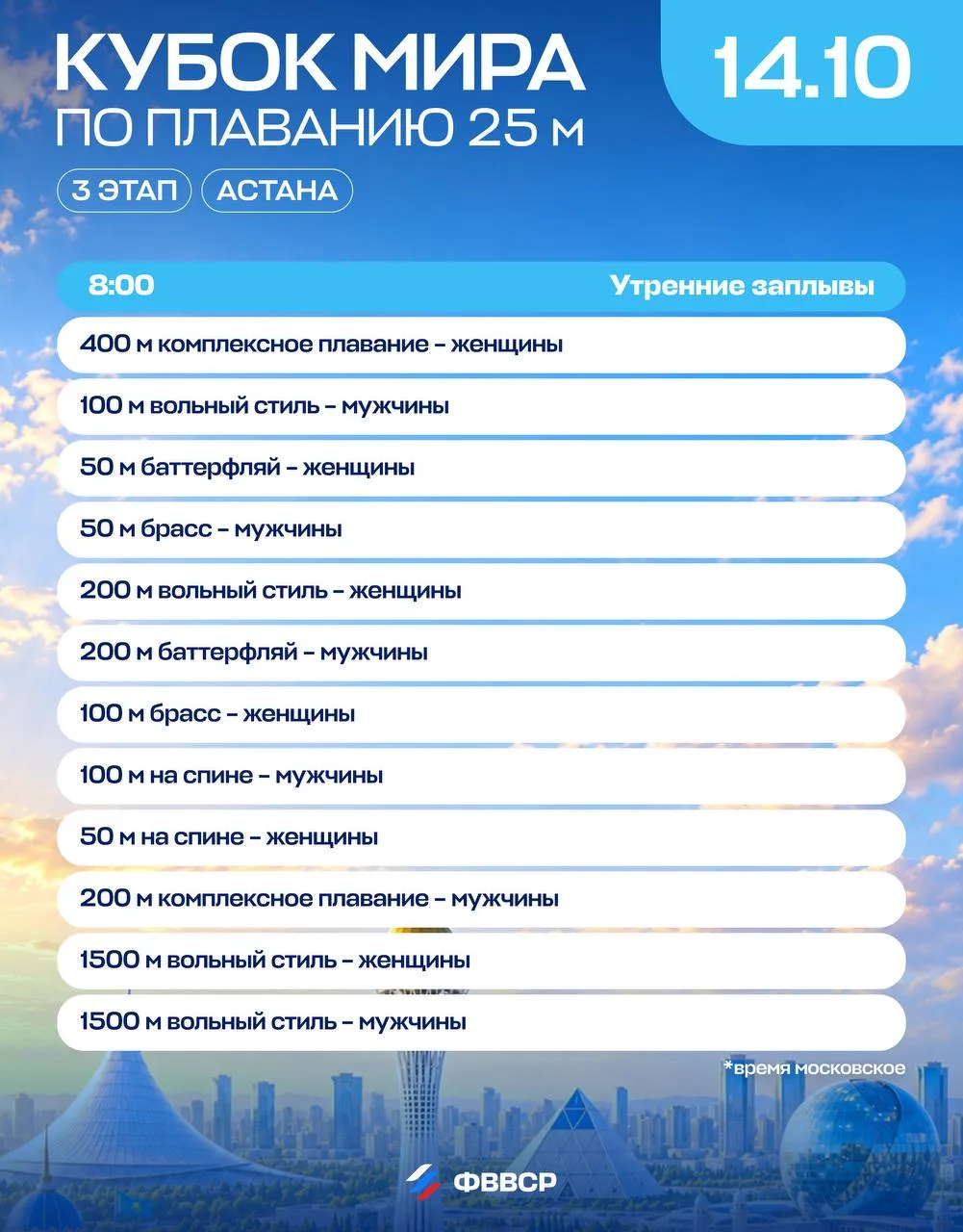 😍 Встречай, Астана! Мы стартуем на заключительном этапе Кубка мира!