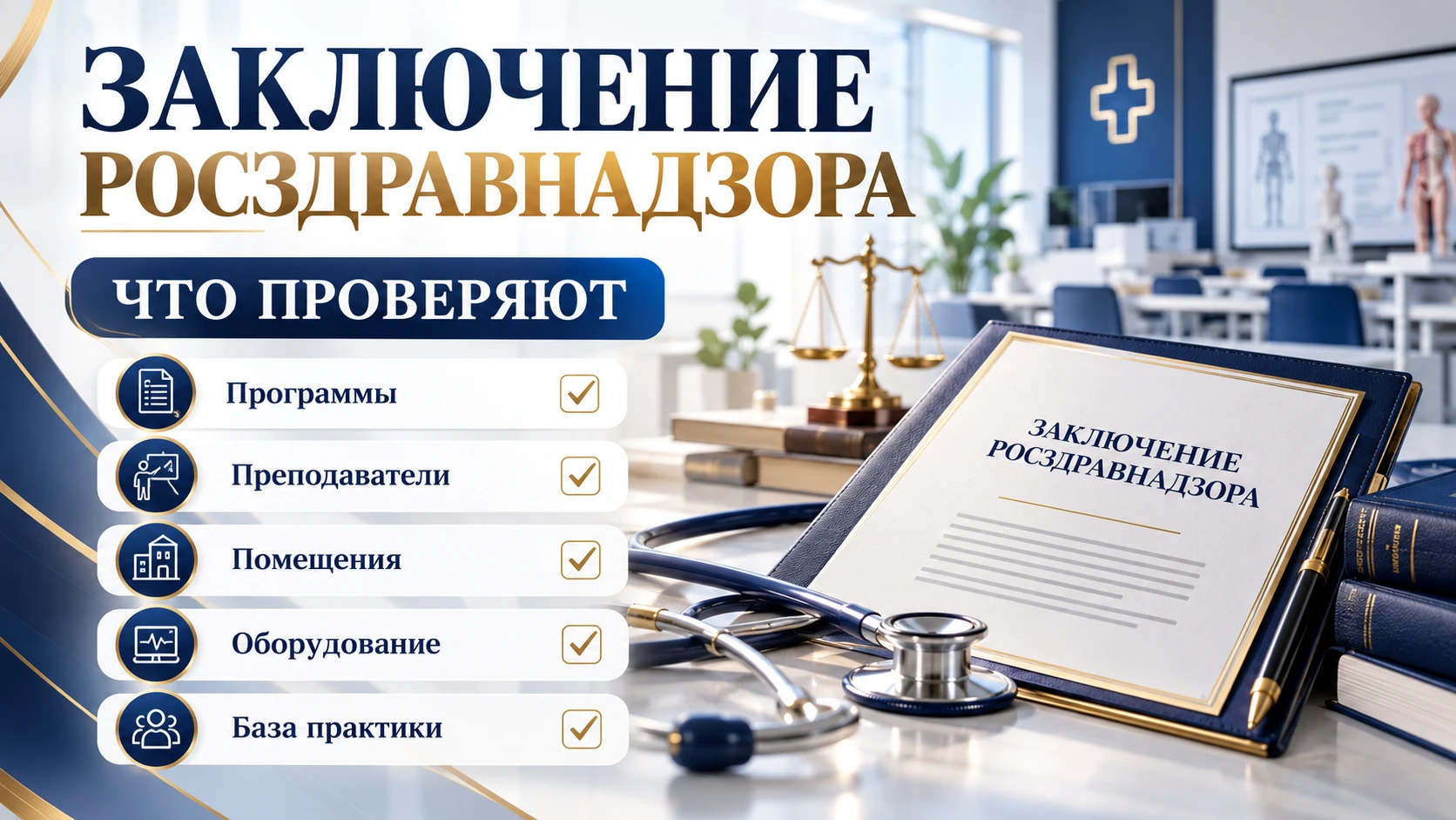 Заключение Росздравнадзора для образовательной организации: что проверяют