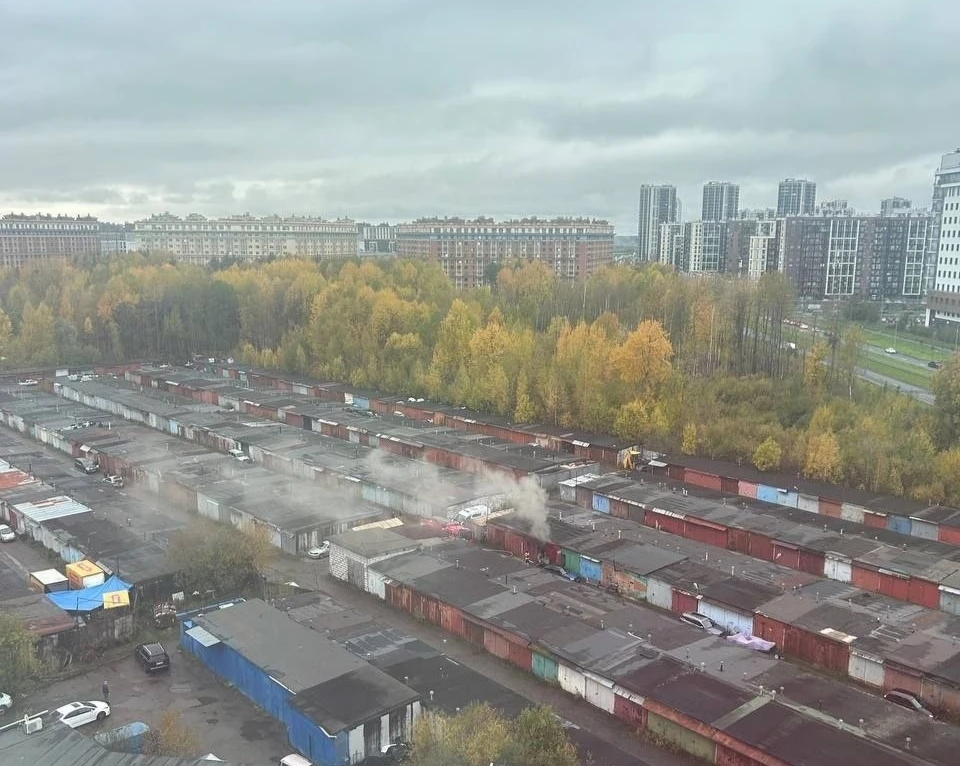Пожар в Приморском районе