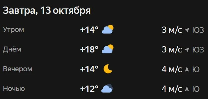 Прогноз погоды ☀️