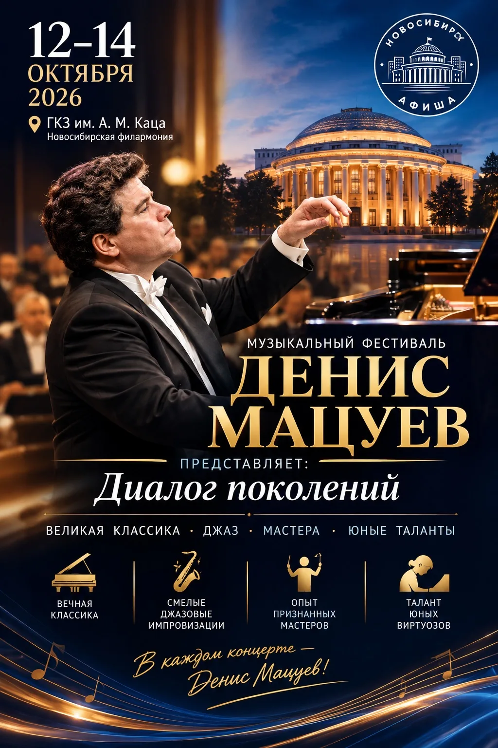 В Новосибирске пройдёт масштабный музыкальный фестиваль «Денис Мацуев представляет: диа...