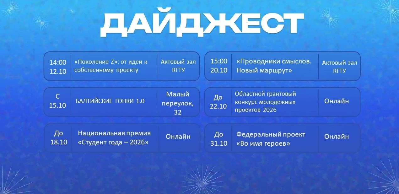 Дайджест событий
