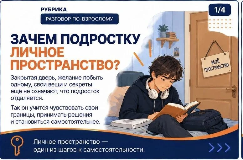 🔐 Разговор по-взрослому: личное пространство подростка