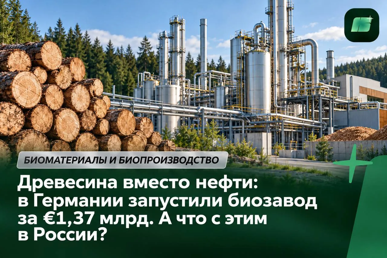Древесина вместо нефти: в Германии запустили биозавод за €1,37 млрд. А что с этим в Рос...
