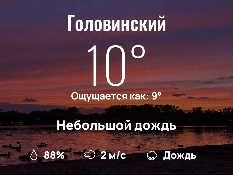 Что с погодой в Головинском?