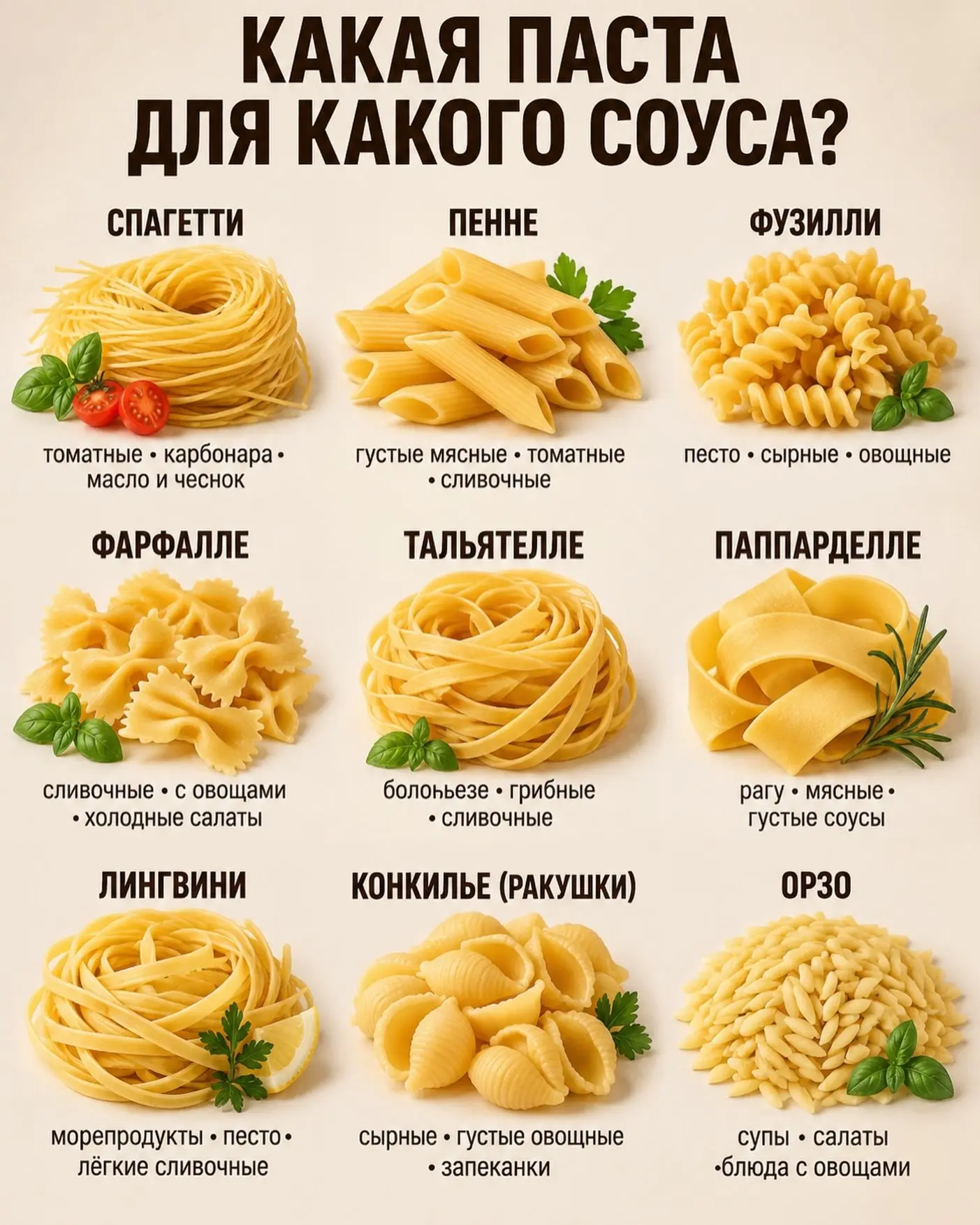 🍝 Почему к одной пасте соус будто прилипает, а с другой стекает на дно тарелки?