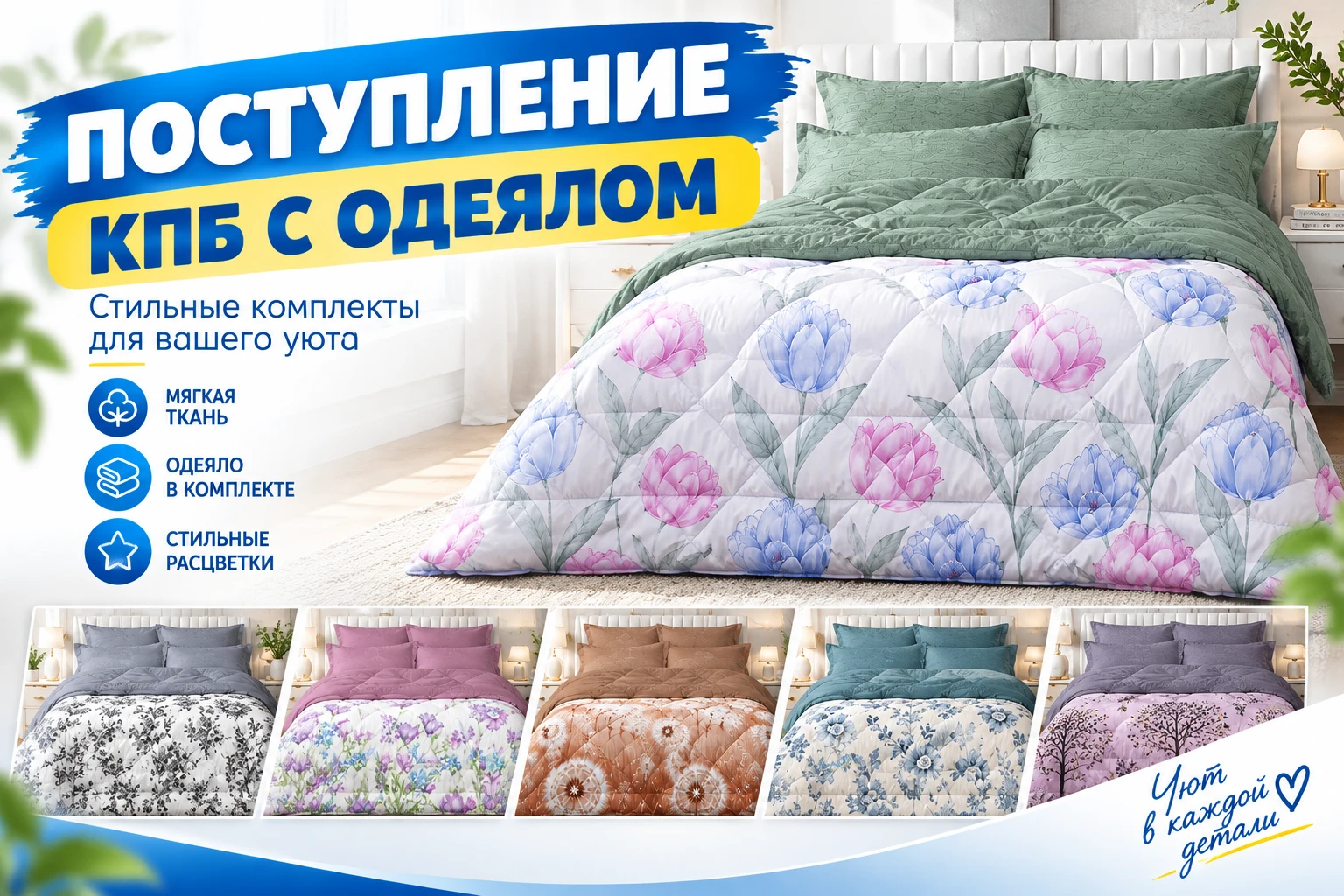 🔥 Поступление: КПБ с одеялом! 🔥