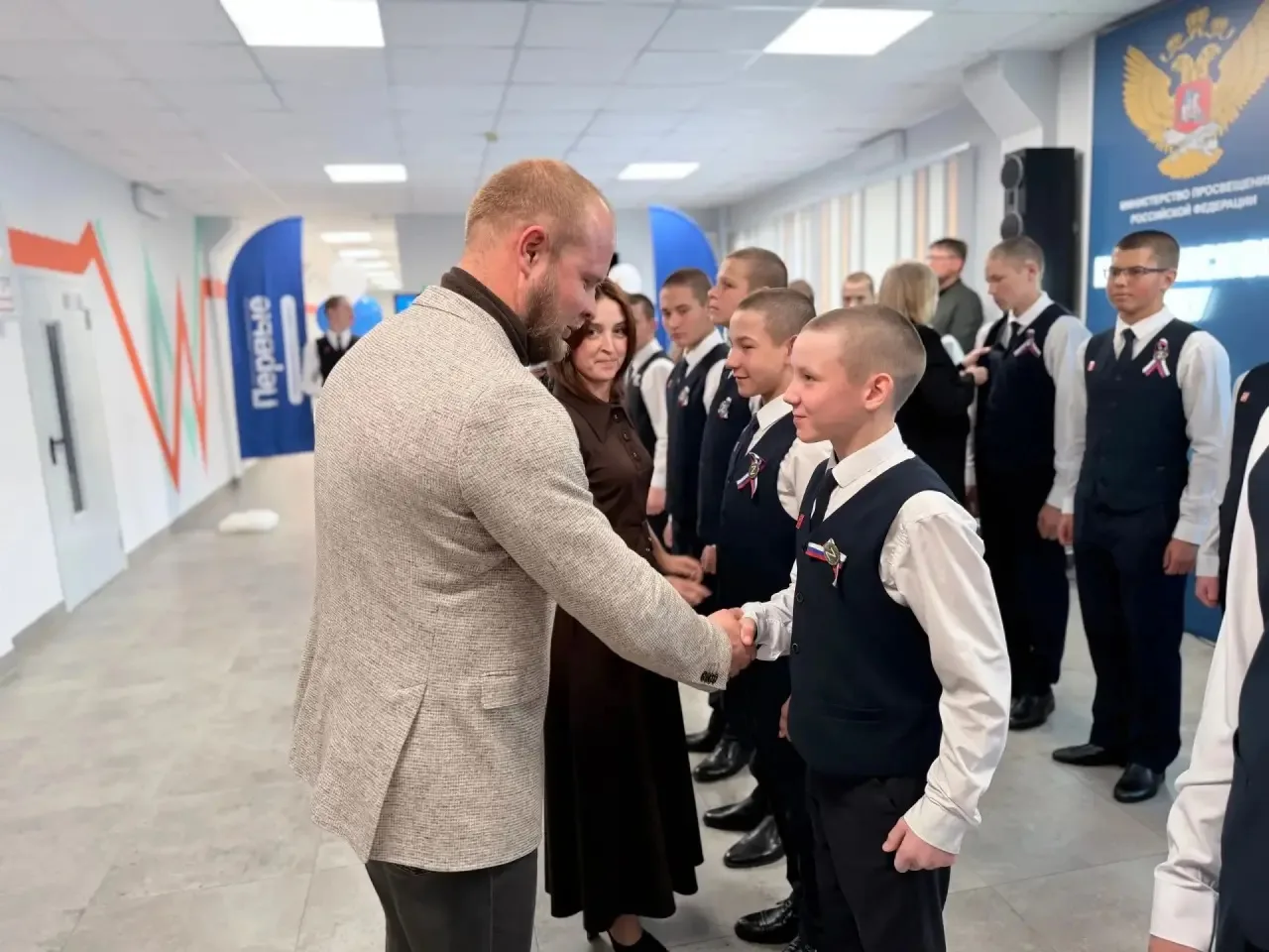 Первые в СУВУ: поздравил ребят со вступлением в «Движение первых»