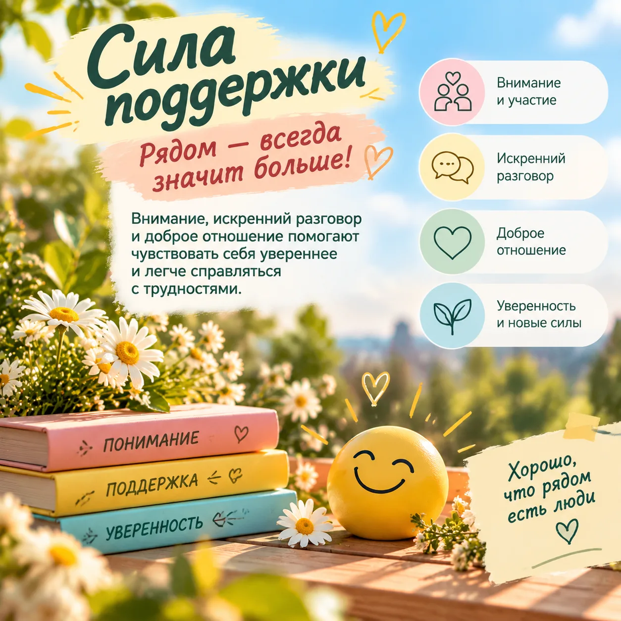 🤝 Поддержка и внимание имеют большое значение для каждого человека.