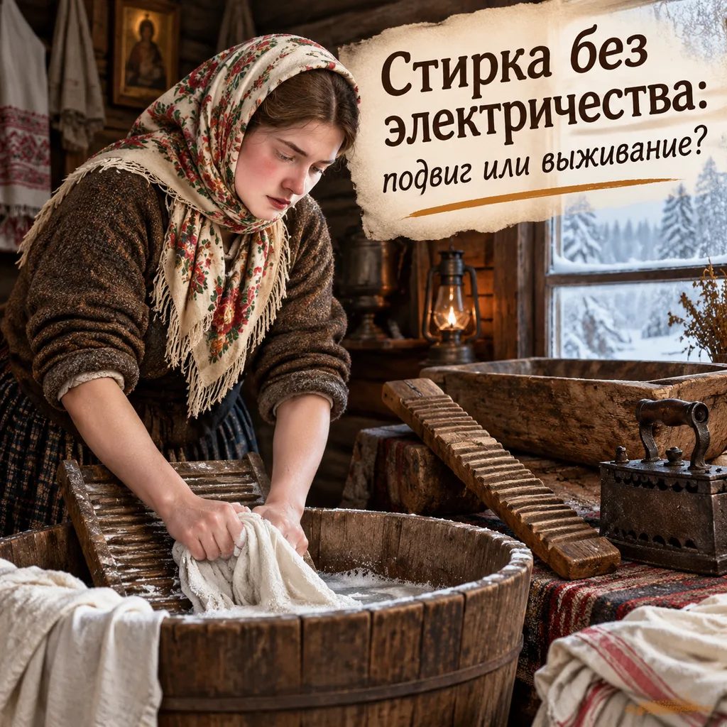 Стирка без электричества: подвиг или выживание? 🧺❄️🔥