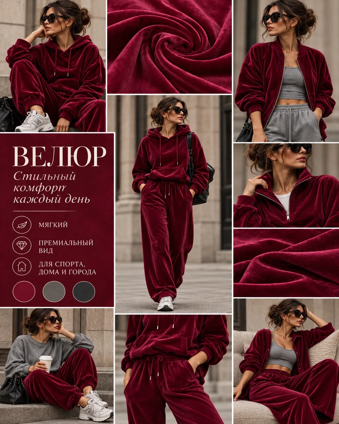 🍷 РОСКОШНЫЙ ВЕЛЮР — МЯГКОСТЬ, СТИЛЬ И КОМФОРТ! ❤️