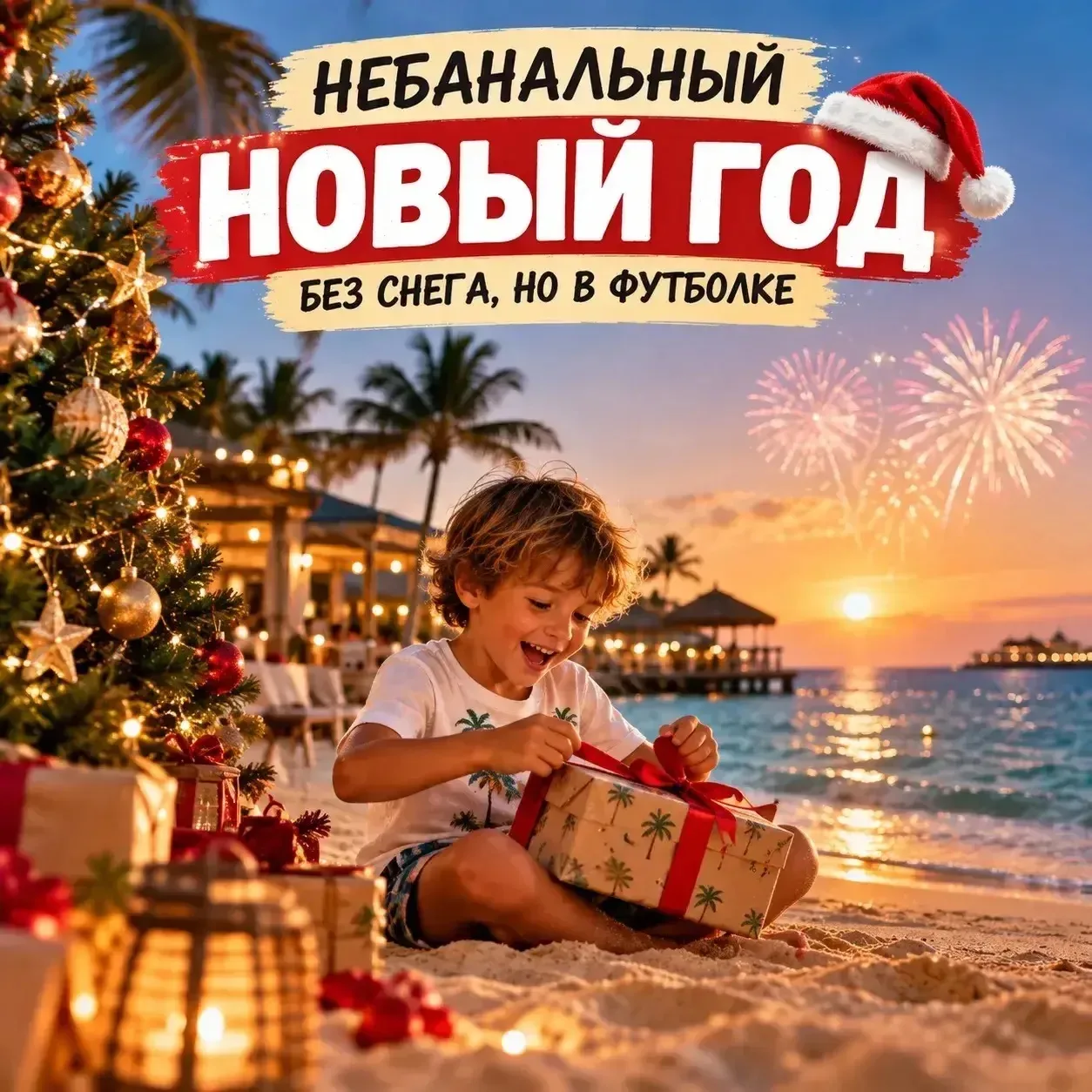 🎄 Небанальный Новый год: без снега, но в футболке
