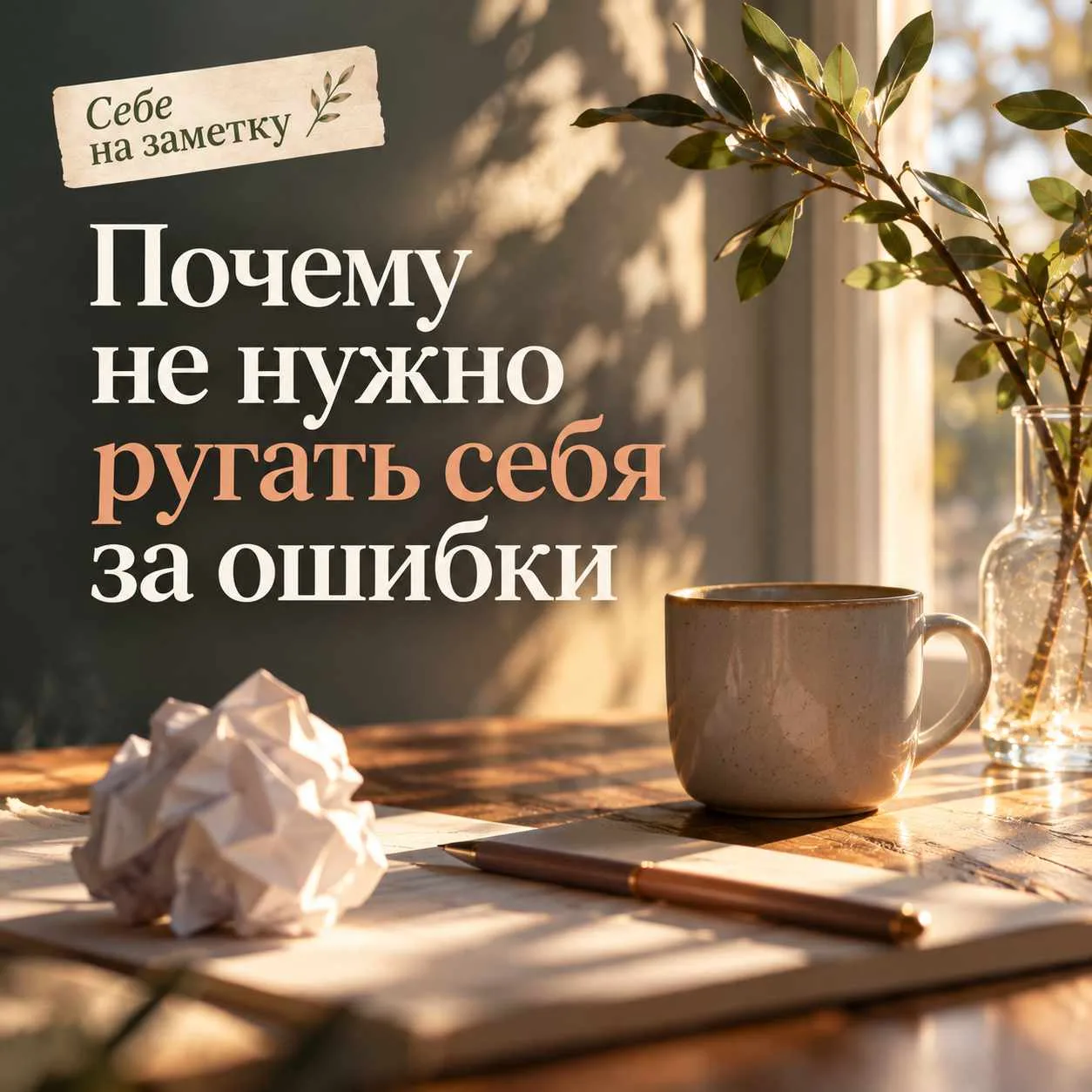 СЕБЕ НА ЗАМЕТКУ: Почему не нужно ругать себя за ошибки