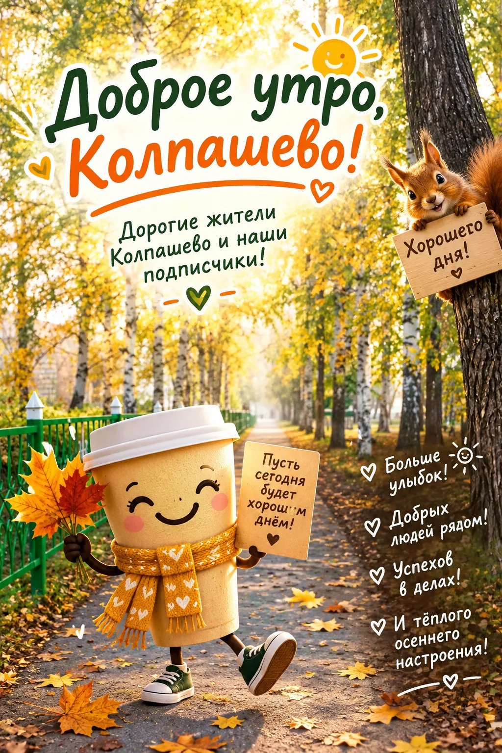 🌞 ДОБРОЕ УТРО, КОЛПАШЕВО! 🍂☕️